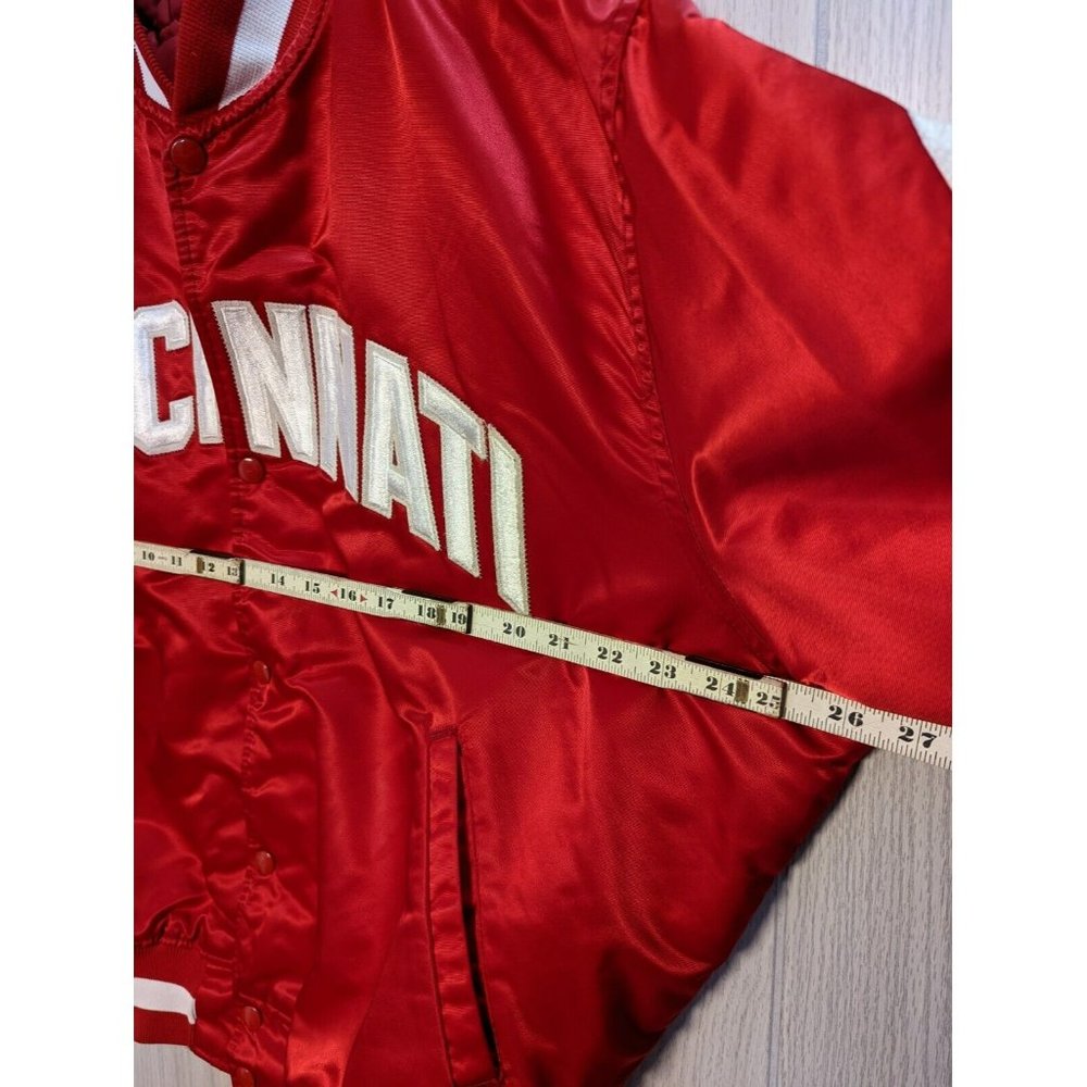 VTG 90s CINCINNATI REDS MLB THROWBACK STARTER SATIN DIAMOND COLLECTION JACKET XL - Picture 8 of 10